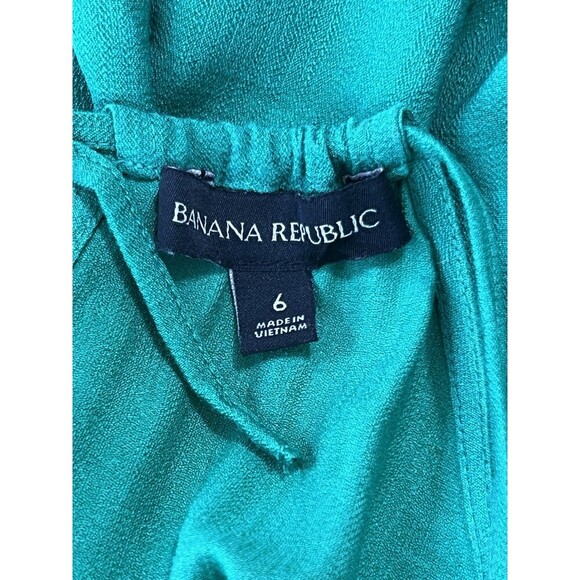 Banana Republic Emerald Green Halter Tiered  Maxi Dress Size 6 - Picture 7 of 9